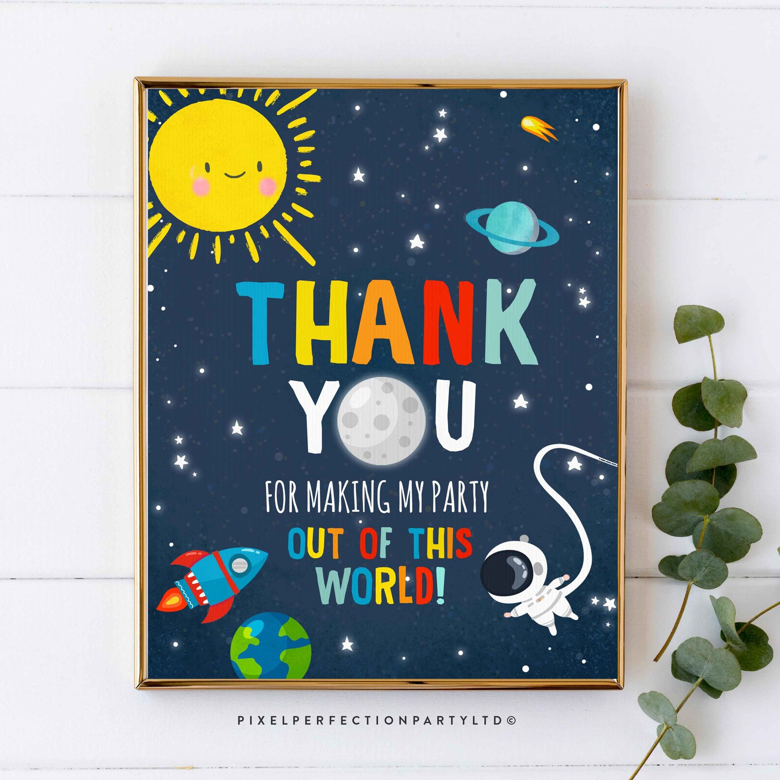 Outer Space Thank You Sign Outer Space Favor Sign Out of This - Etsy