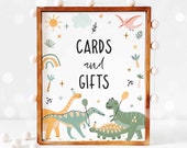 Dinosaur Cards & Gifts Birthday Party Sign Cards and Gifts Sign Dinosaur Jurassic T-Rex Sign Dinosaur Party Decor Instant Download U5 Il_170x135