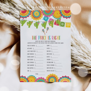 Fiesta O preço é justo Jogo de chá de bebê Fiesta Adivinhe o preço Jogo de chá de bebê Fiesta Chá de bebê Fiesta Decoração de festa Download instantâneo 09