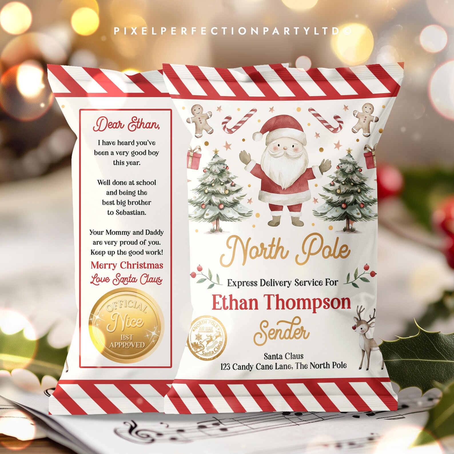 EDITABLE Christmas Eve Box Kit Letter From Santa Nice Certificate ...