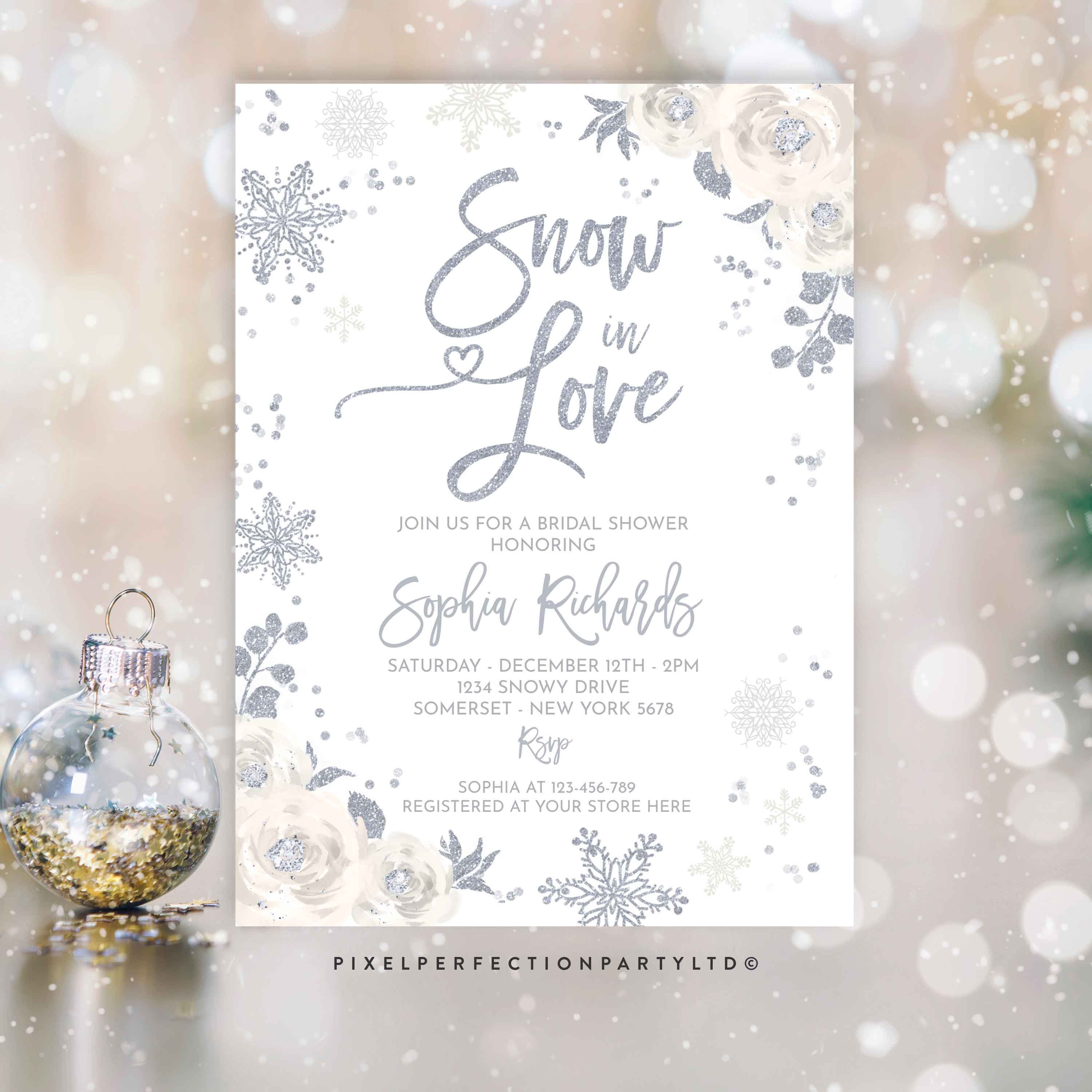 Bridal Shower Welcome Sign Editable Printable Digital Template Snow in love shower sign Instant Download Winter Bridal Shower Sign