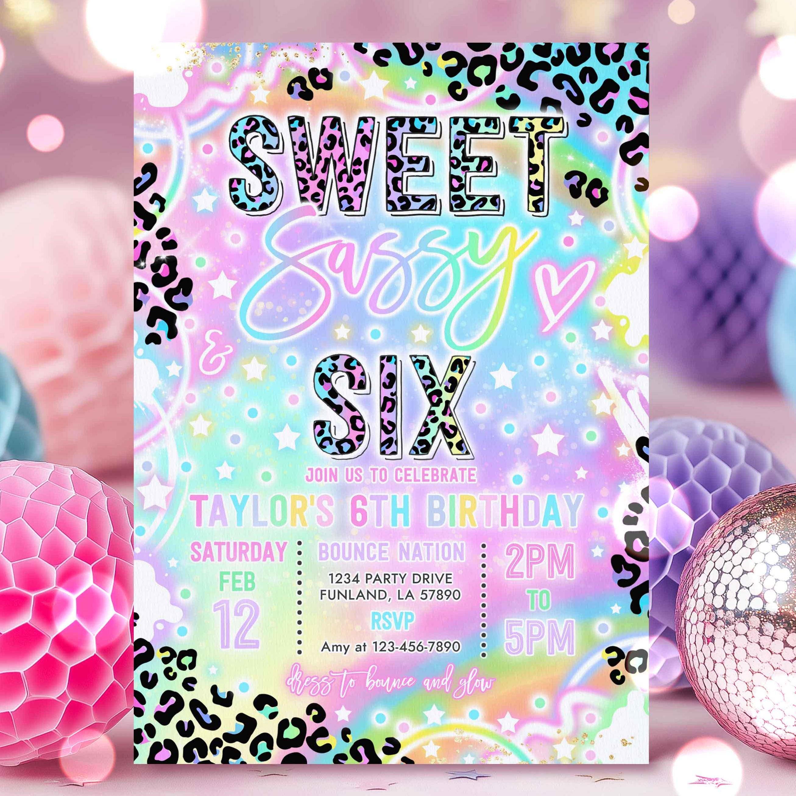 Sweet Sassy And Six Birthday Partynull