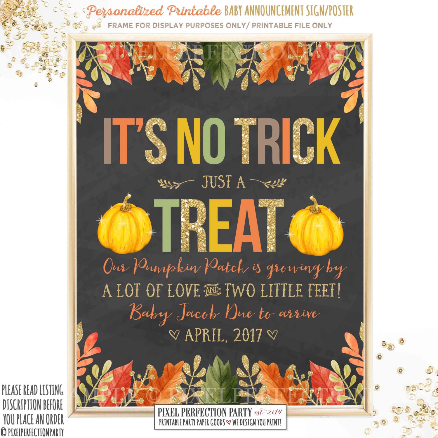 Fall Baby Announcement Fall Pregnancy Announcement Pumpkin On Etsy