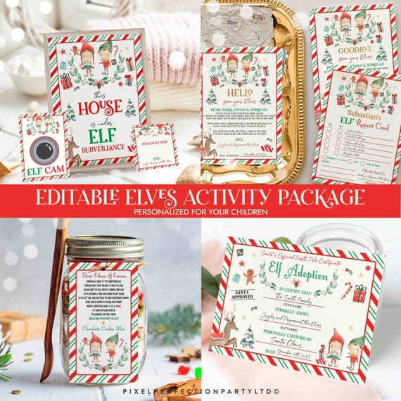 EDITABLE Elves Activity Kit Christmas Elves Letter Elves Arrival Elves Surveillance Report Multiple Elves Activity Kit Instant Download LE Il_570xn