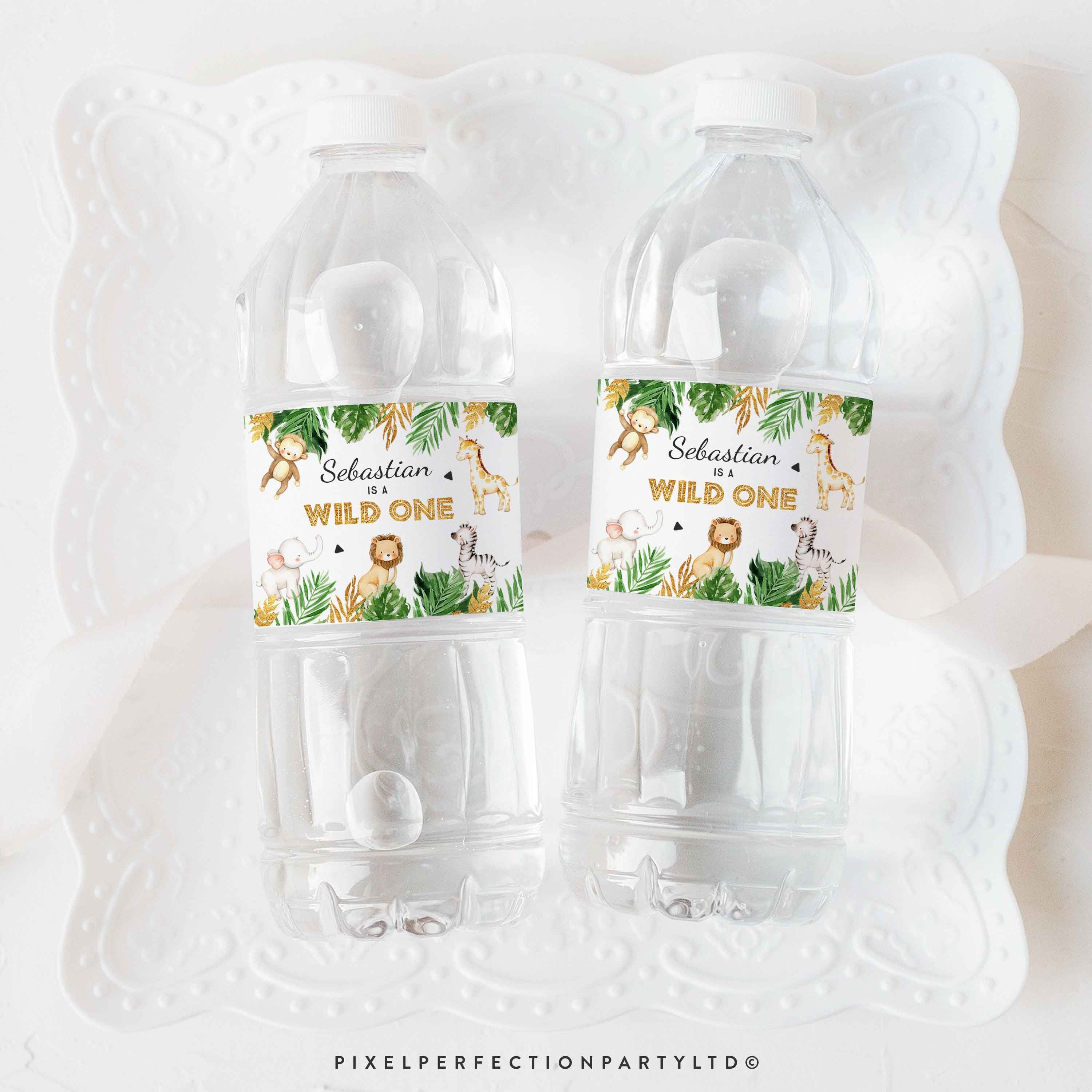 Editable Safari Water Bottle Labels Safari Wild One Bottle | Etsy