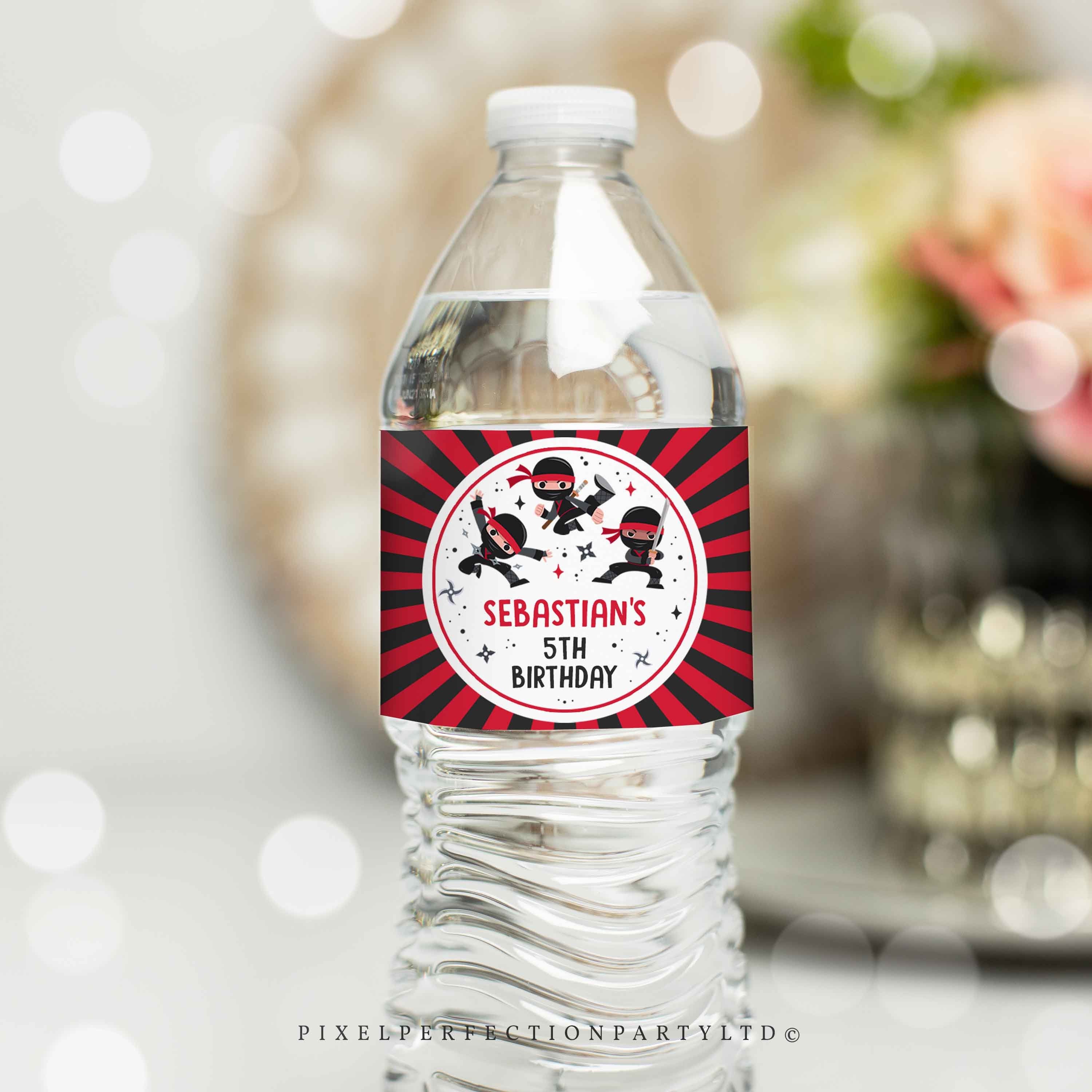 Ninja Water Bottle Labels Martial Arts Water Bottle Labels Ninja Birthday  Party Instant Download by Busy bee's Happenings