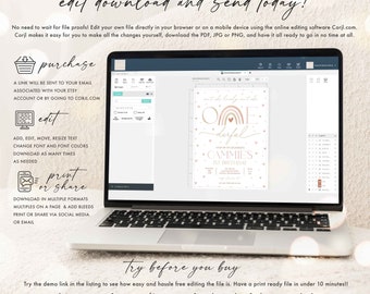 Editable Water Park Birthday Party Invitation Glow Neon Aquapark