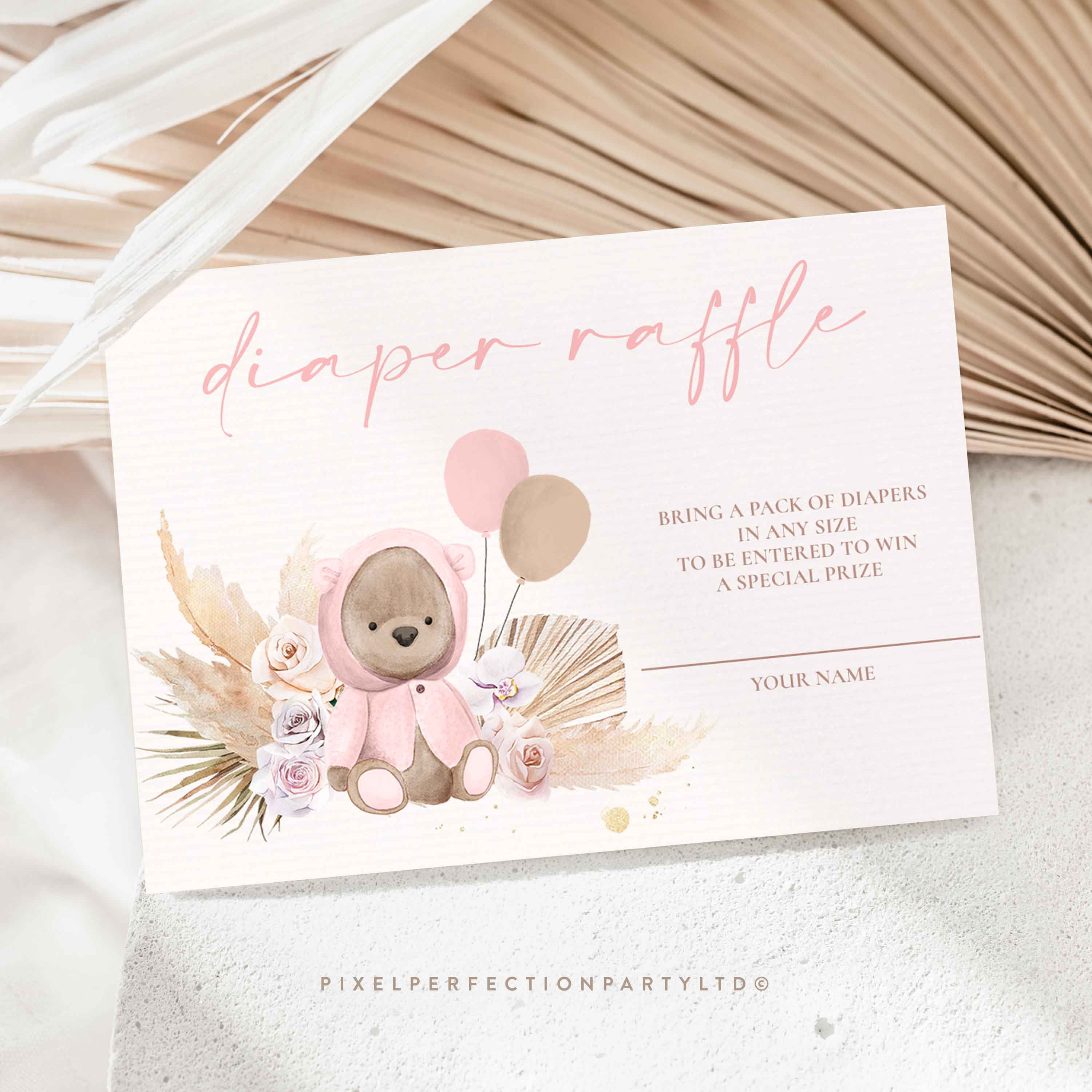 Invitations & Announcements Paper Paper & Party Supplies Boho Teddy
