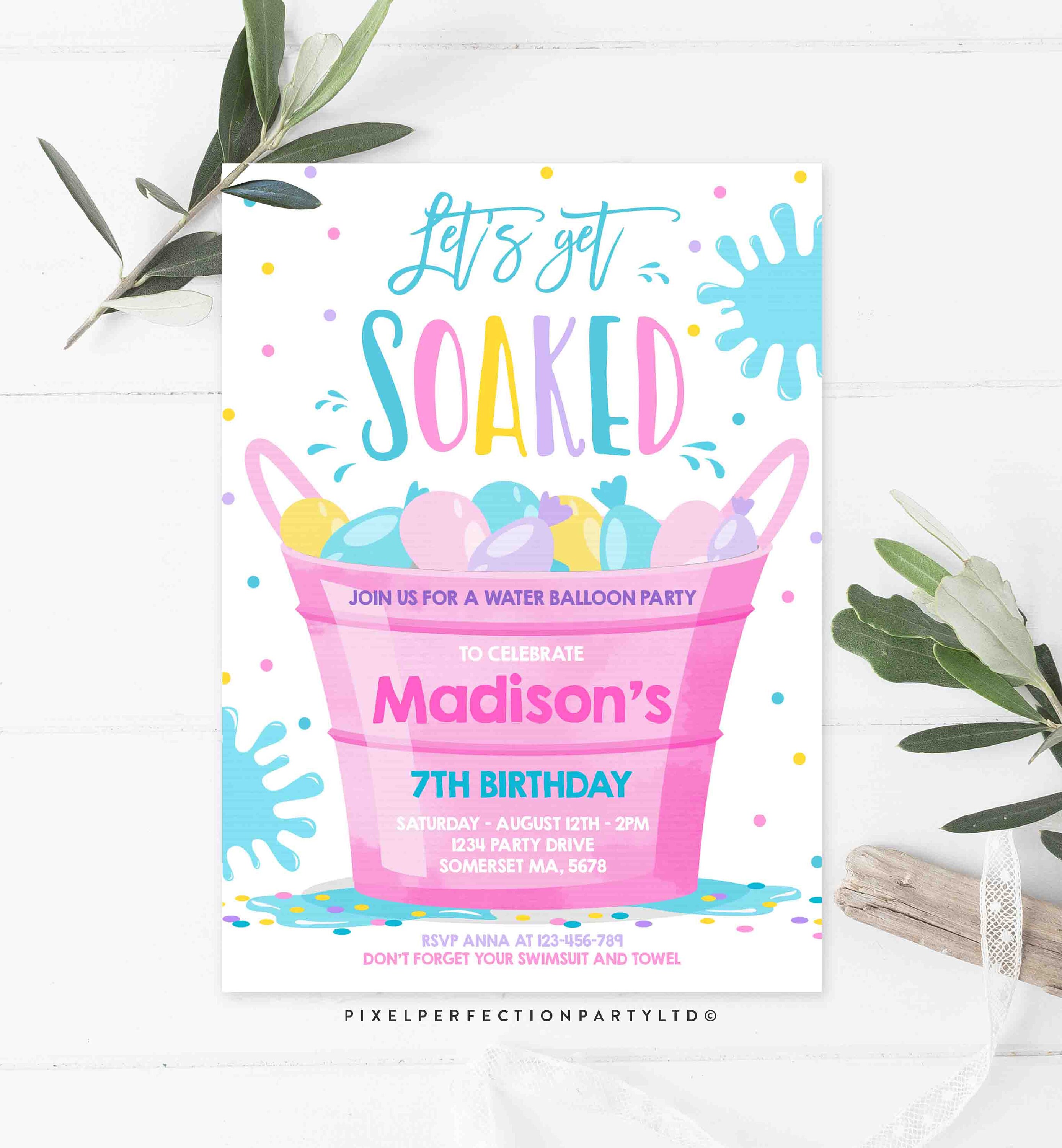 editable-water-balloon-birthday-invitation-pool-party-etsy