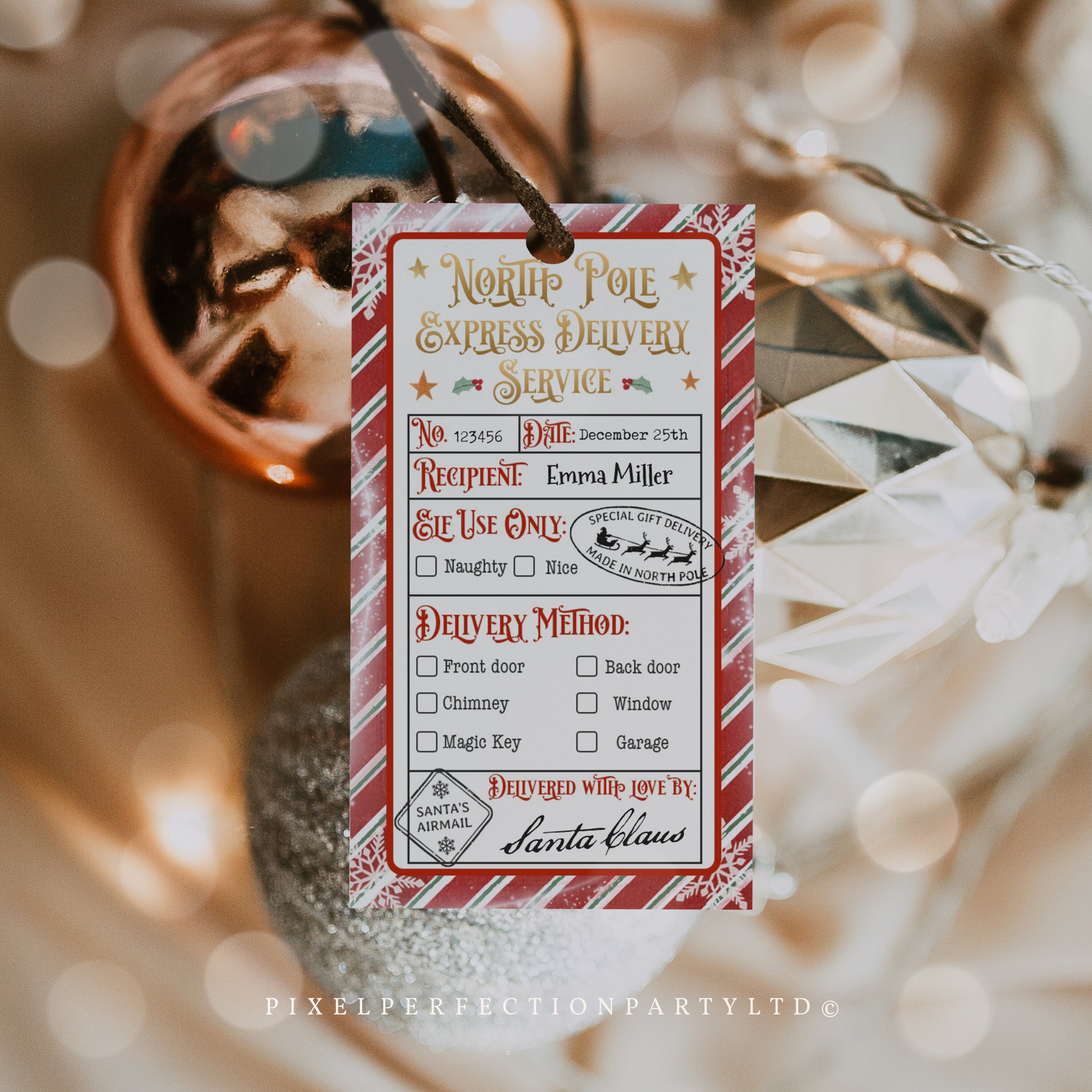 EDITABLE Christmas Eve Box Kit Letter From Santa Nice Certificate ...