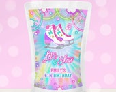 Editable Ice Skating Birthday Party Capri Sun Labels Tie Dye Ice Skating Juice Pouch Favor Neon Glow Ice Skating Party Instant Download O4 Il_170x135