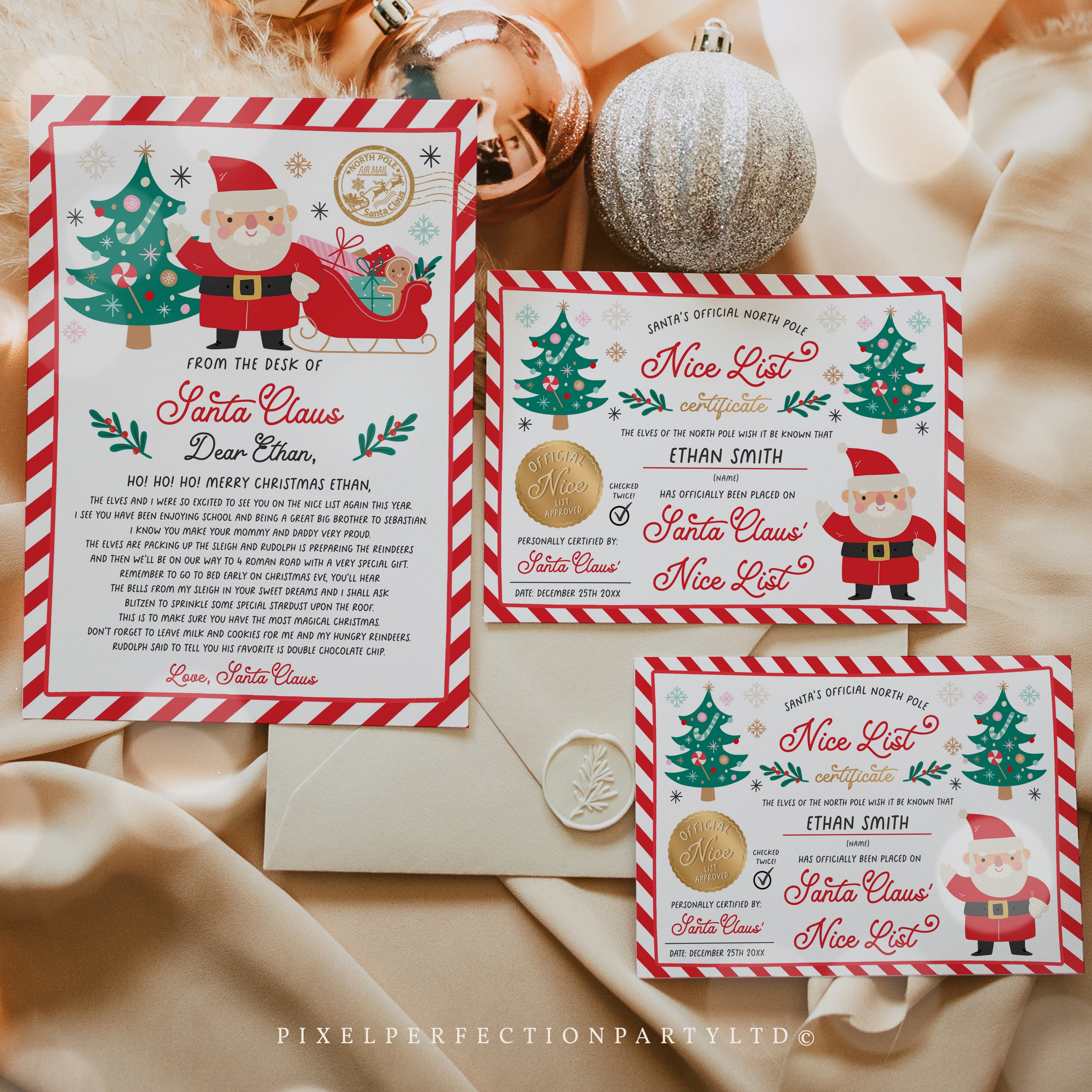 Editable Official Letter From Santa Claus and Official Nice List ...