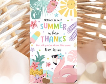 Teacher Appreciation Gift Tag Schools Out Summer Is Here Teacher Gift Tag End of School Year Teachers Appreciation Week Instant Download FH