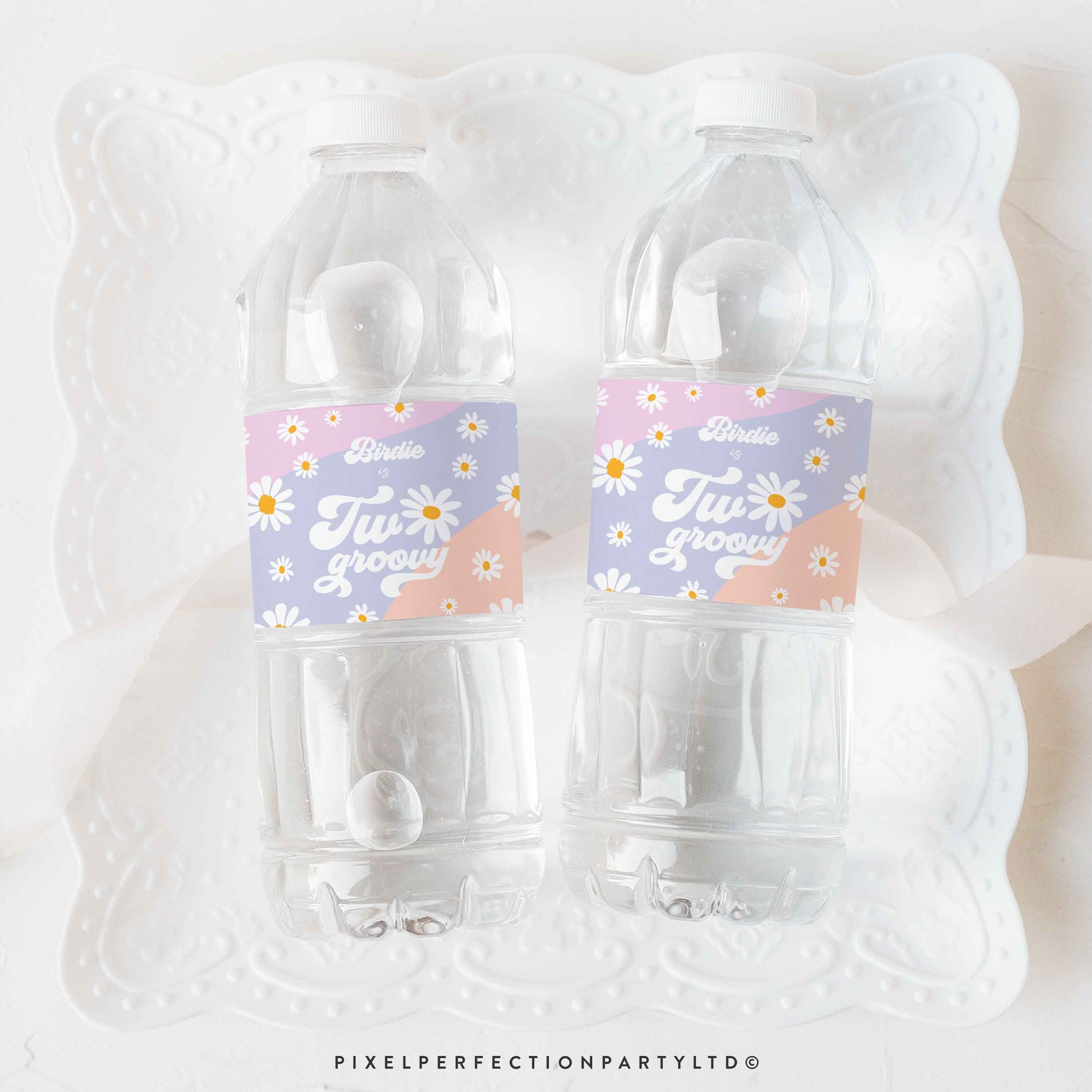 Editable Groovy Birthday Water Bottle Label Birthday Groovy Water Bott -  Design My Party Studio