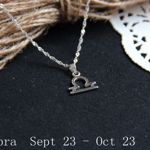 Regali di Zodiac di libra collana, collana di Zodiac, Zodiac gioielli, Charms zodiaco, costellazioni collane, collane in argento,