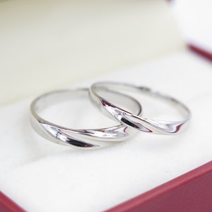 2pcs Free Shipping Infinity Rings Set,Sterling Silver Ring,Custom Engraving,Wedding Ring Set,His And Her Promise Rings,Christmas Gift