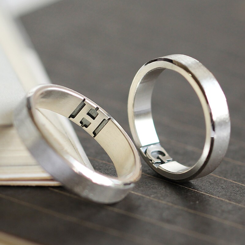 Matching Promise Rings, Personalized Couple Rings, Promise Rings for