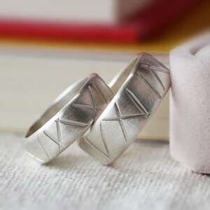 Passende Versprechen Ringe, personalisierte paar Ringe, Partnerringe für Paare, paar Set Ring, seine und ihre Versprechen Ring-Sets