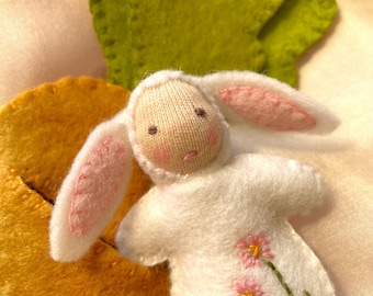 Snuggle Bunny PDF Pattern – Beginner Waldorf Bunny Doll DIY | Felt & Wool Sewing Tutorial