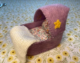 Whisper Cradle Felt Sewing Pattern + Tutorial | Mini Doll DIY | Free for YouTube & Instagram Followers!