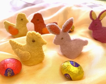 Felt Easter Egg Covers Sewing Pattern – Bunny & Hen Wool Felt Craft Tutorial