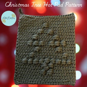 Christmas Tree Hot Pad Crochet Pattern (Digital PDF)