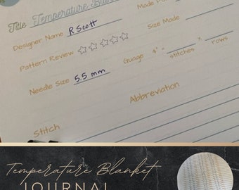 Temperature Blanket Crochet Pattern Journal (PDF Digital)