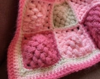Puff Stitch Granny Square Pattern.  PDF Digital Pattern.  Granny Square Pattern. Download Now - Crochet Pattern