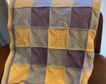 Gingham Blanket Crochet Pattern: Beginner-Friendly Afghan (PDF, Video Tutorial)