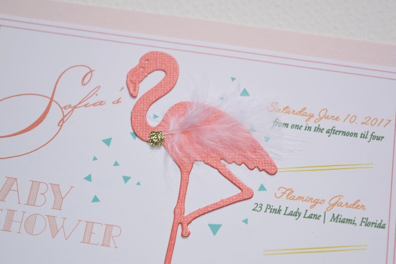 Let/'s Flamingle Bachelorette Gold Foil Pineapple Invite for Girls Fun Flamingos Baby Shower 8 Flamingo Baby Shower Invites Hootsie
