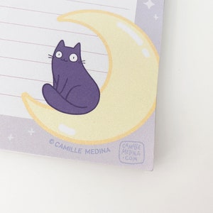 Cat To Do List Pad, Cosmic Cat Notepad, DL List Pad 50 Sheets, Checklist Pad image 5