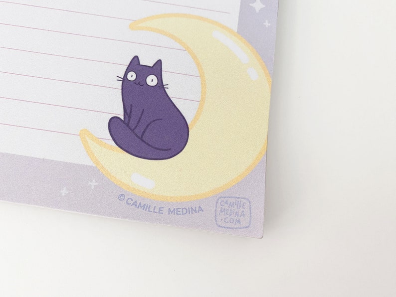 Cat To Do List Pad, Cosmic Cat Notepad, DL List Pad 50 Sheets, Checklist Pad image 5