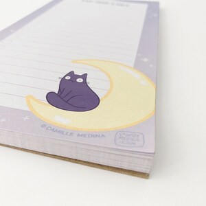 Cat To Do List Pad, Cosmic Cat Notepad, DL List Pad 50 Sheets, Checklist Pad image 2