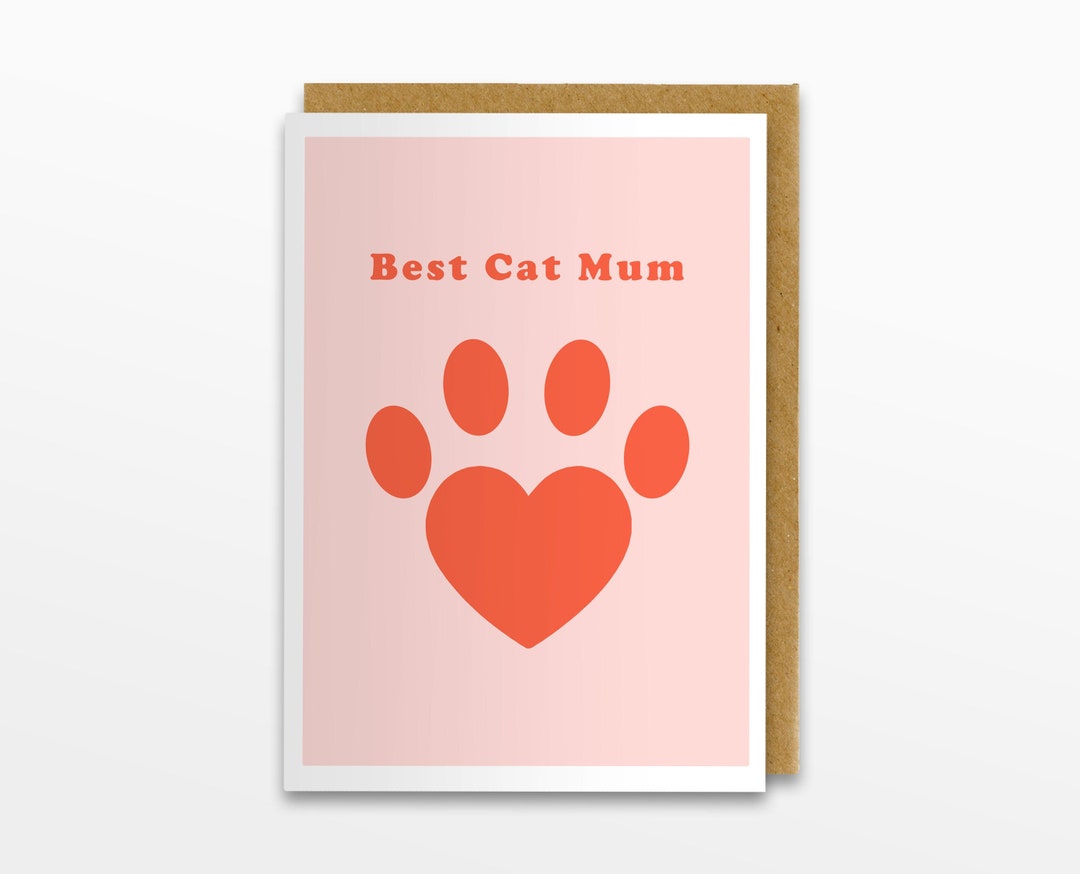 Mother's Day Card From the Cat, Best Cat Mum, Love Mum From the Cat ...