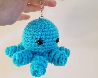 Crochet Octopus Plush, Small Amigurumi Octopus, Octopus Plushie Toy, Crochet Keychain Plush, Toy, Stocking Stuffer, kawaii, Gift for Kids
