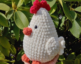 Chicken Plush, Crochet Chicken, Easter Chick Toy, Crochet Plush, Amigurumi Chicken for kids, Stuffed Animal Chicken for boys, Farm Animal