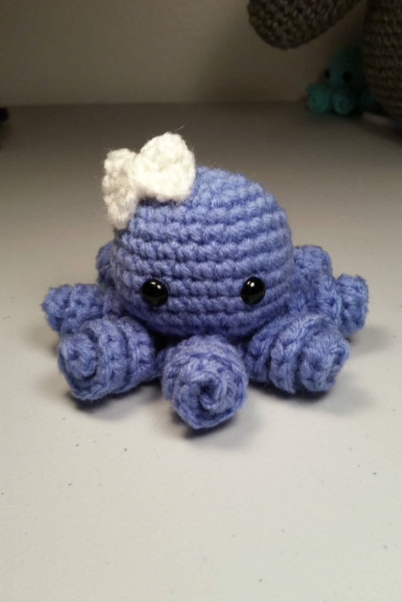 Crochet Octopus Plush, Small Amigurumi Octopus, Octopus Plushie Toy, Crochet Keychain Plush, Toy, Stocking Stuffer, kawaii, Gift for Kids image 6