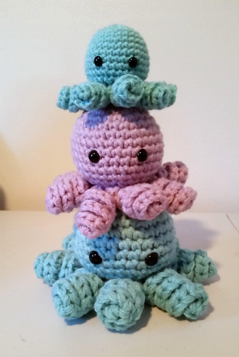 Crochet Octopus Plush, Small Amigurumi Octopus, Octopus Plushie Toy, Crochet Keychain Plush, Toy, Stocking Stuffer, kawaii, Gift for Kids image 10