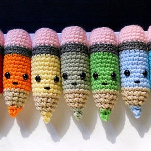 Crayon Crochet Pattern, crayon Amigurumi Pattern, crayon Kawaii Cuddler,  crayon doudou, crayon Stuffie, crayon Kawaii, crayon au crochet -   France