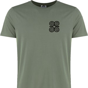 Ram Horns  Organic Cotton T-Shirt - Adinkra Tribal Symbol, Various Colours