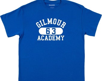 Gilmour Academy 63 T-Shirt - As Worn By David Gilmour, Retro College, Varsity Football, Preppy, S-XXL