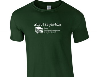Abibliophobia T-Shirt - Reading Lover, Literature Gift, Various Colours