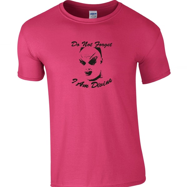 Pink Flamingos 'Divine' T-Shirt - Drag Queen, Cult Film, Various Colours