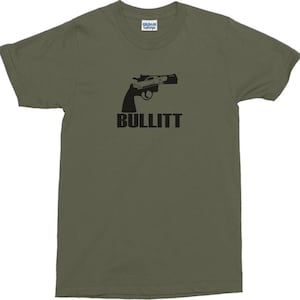 Bullitt T-Shirt - 60s Movie, Steve McQueen Various Colours, S-XXL