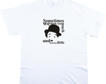 Charlie Chaplin T-shirt - Great Dictator Speech, Retro 40's Movie, Various Colours, S-XXL