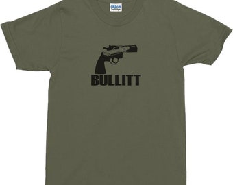 Bullitt T-Shirt - 60s Movie, Steve McQueen Various Colours, S-XXL