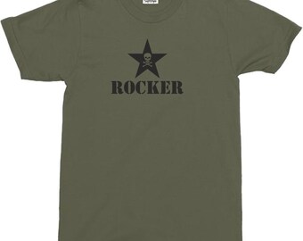 Rocker Star T-Shirt - Rock And Roll, Rockabilly, Punk, Skull, Various Colours