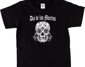 Mexican Skull T-Shirt - Day Of The Dead, Dia De Los Muertos, S-XXL, Various Colours
