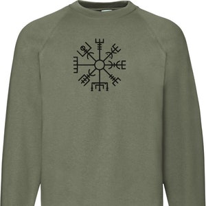 Vegvísir Symbol Sweatshirt - Icelandic, Nordic Folklore, Viking, Varios Colours