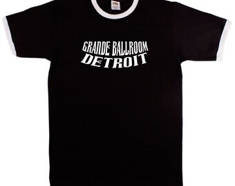 Grande Ballroom Detroit Ringer T-Shirt - 60s, 70s, Rock And Roll, Rock, Motor City, Punk, Rocker, Various Colours